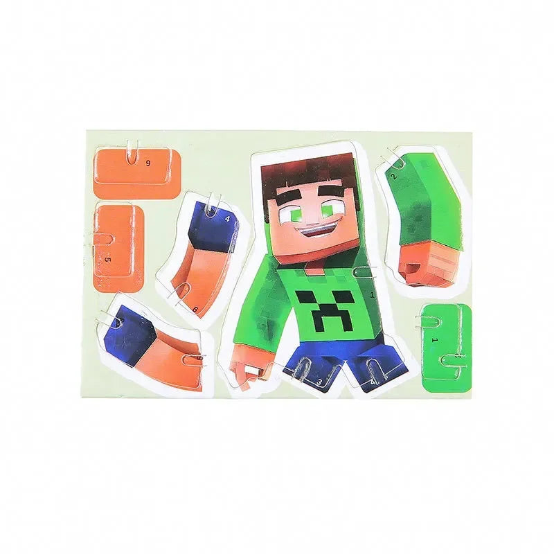 Minecraft Pixelated Cardboard Block Figurines (24 pcs/set)