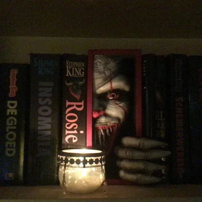 Bibliophile Beast Bookshelf Horror Mark