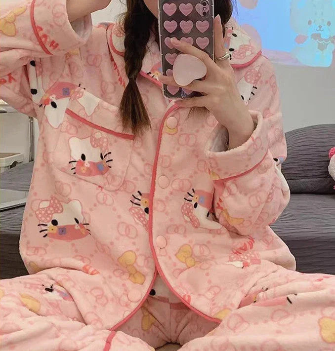 Fashion Kitty Pajamas Home Suit PN6562 - Bear Hugs
