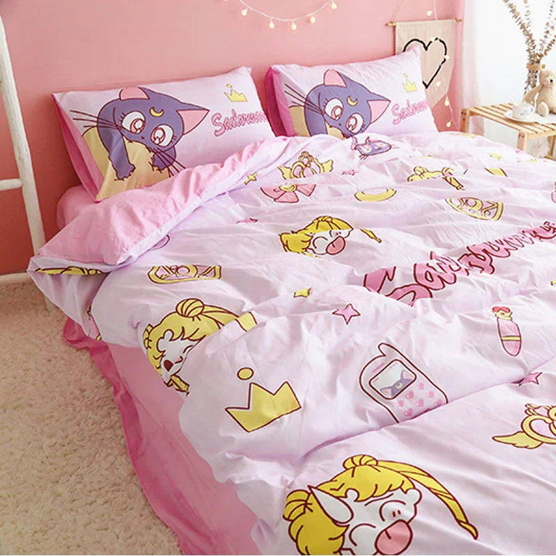 Fashion Sailormoon Usagi and Luna Bedding Set PN1753 - Bear Hugs