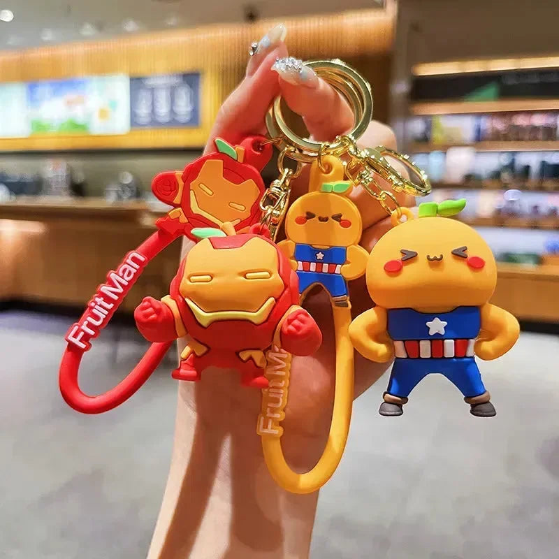 Porte-clés en silicone 3D Fruit Avengers 