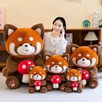 Mushroom Muncher Red Panda Plush