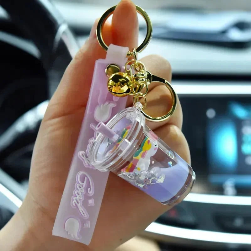 Unicorn Wish Jar Glitter Keychain