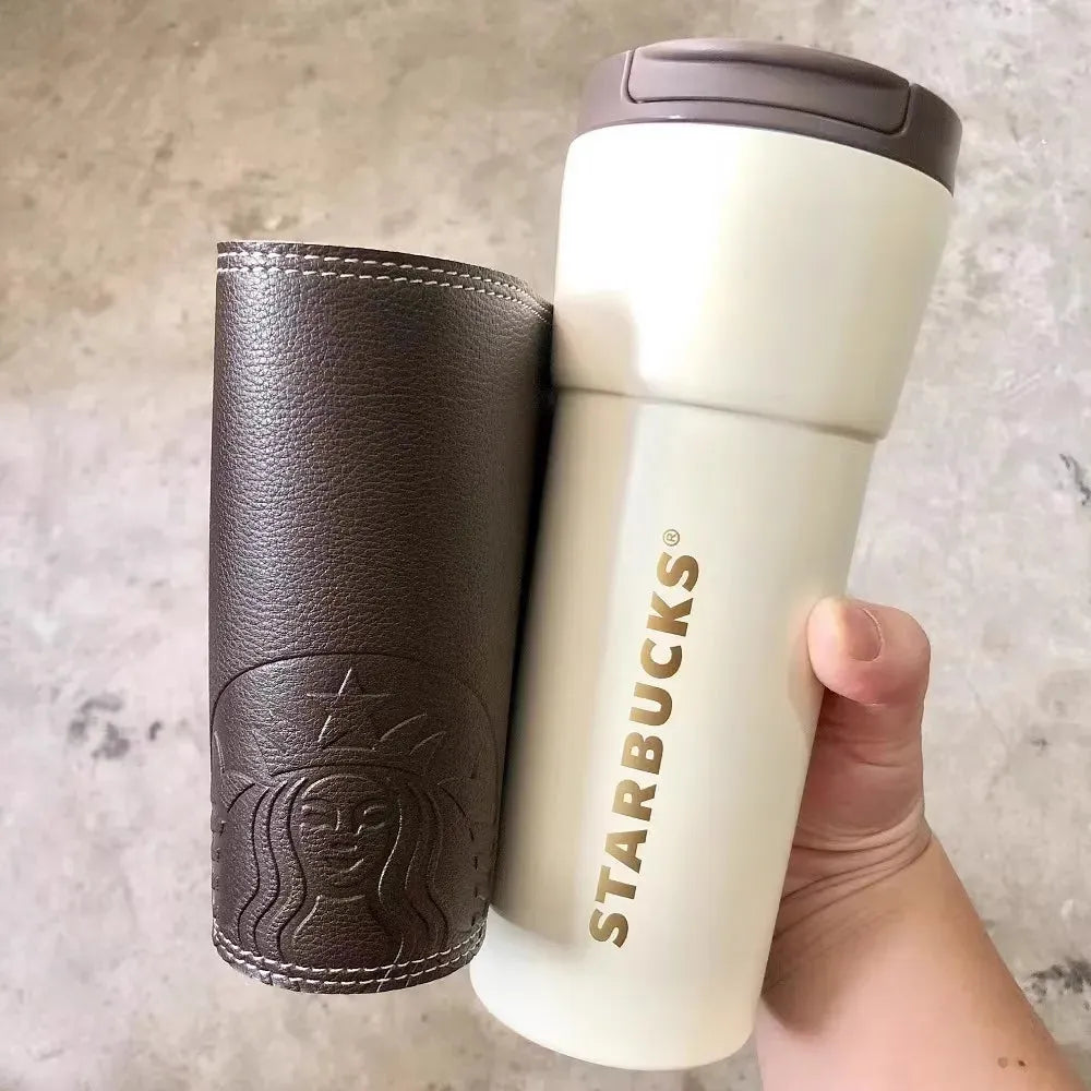 Starbucks Premium Leather Cover Bottle (500 ml)