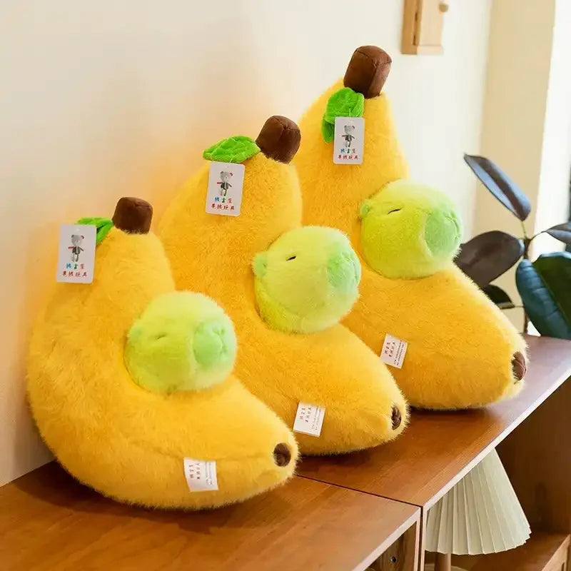 Banana Hiding Capybara Plush