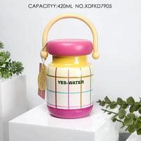 Cute Mini Jar Carry Insulated Bottle (420 ml)