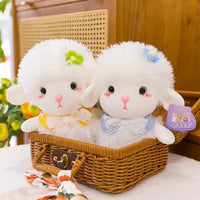 Floral Bow Lamb Plushie