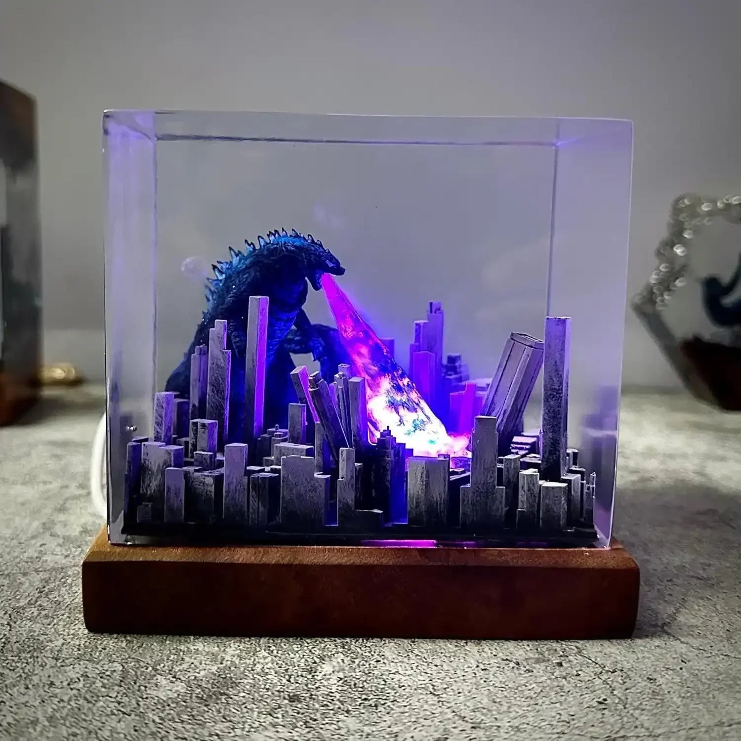 Godzilla City Rampage Resin Night Light