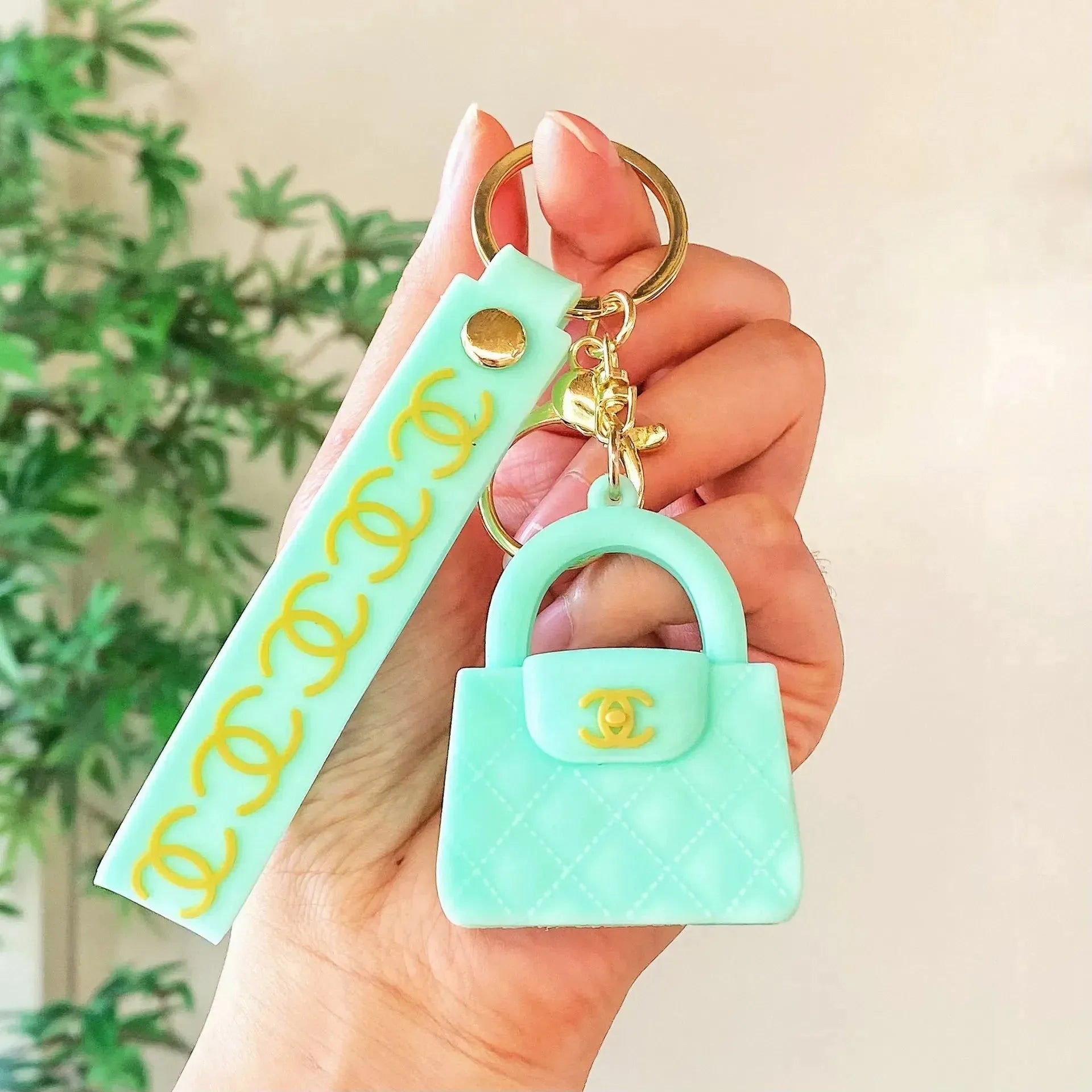 Luxury CC Bag Shaped Keychain