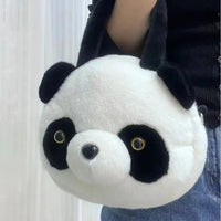 Panda Face Plush Crossbody Bag