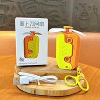 Pocket Breeze Folding Fan Keychain