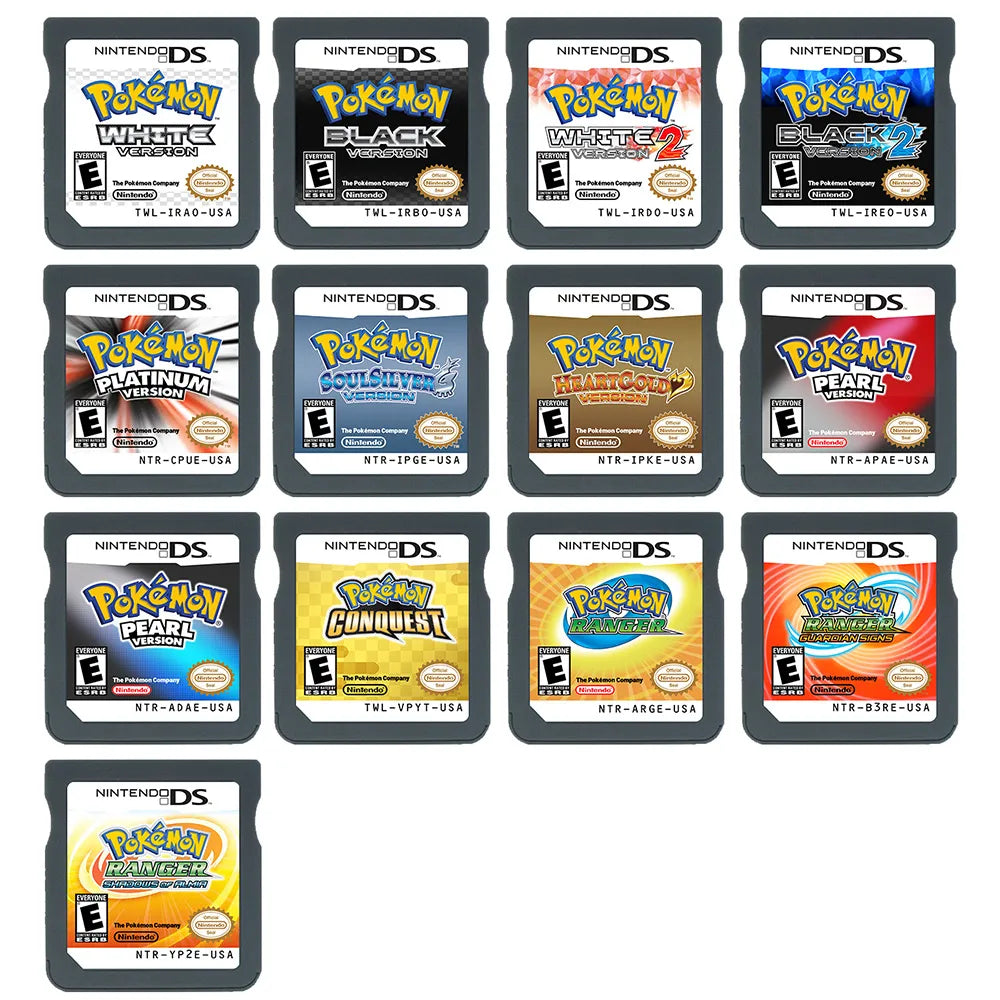 Nintendo DS Pokemon Cartridges (English US)