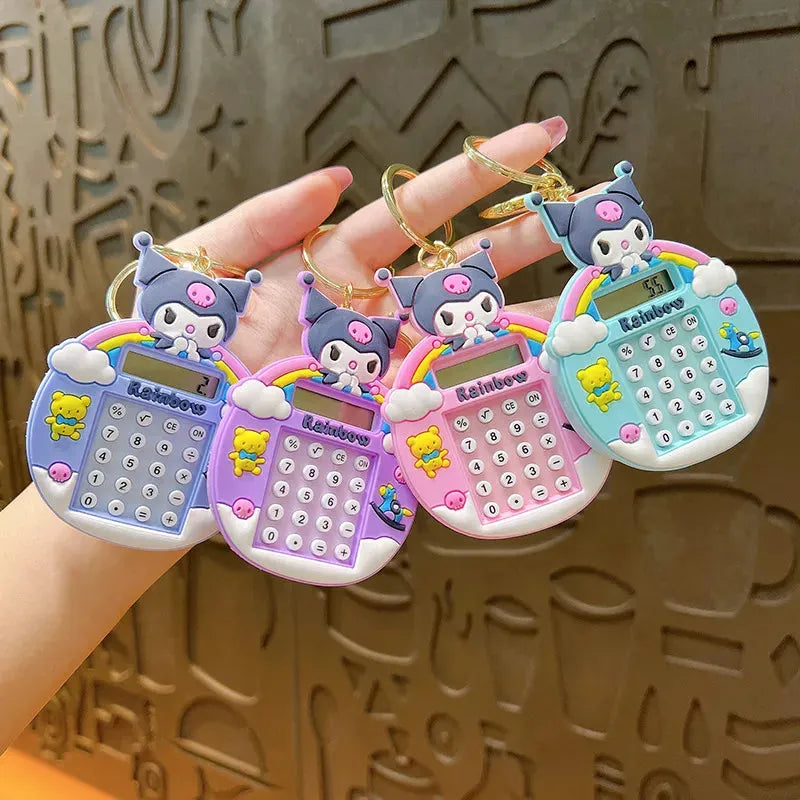 Rainbow Kuromi Calculator Keychain