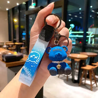 Gradient Starry Sky Bear Acrylic Keychain