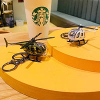 Sky High Mini Helicopter Metal Keychain