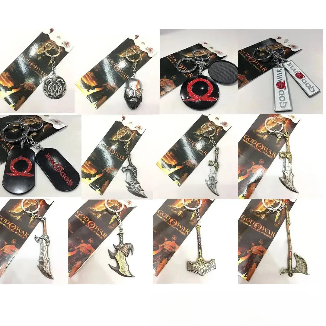 God of War Metal Keychain Collection