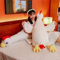 Cute White Chicken Long Pillow