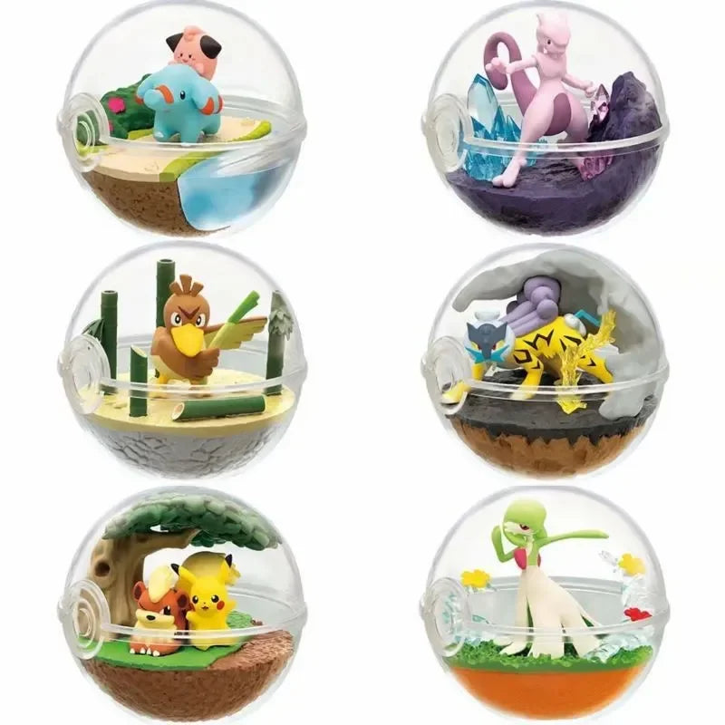 Pokimoen Crystal Pokéball Action Figures (Set of 6)