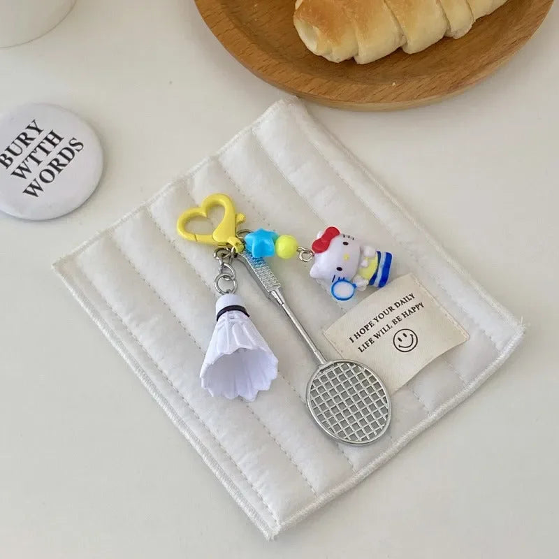 Hello Kitty Sports Ace Metal Keychain