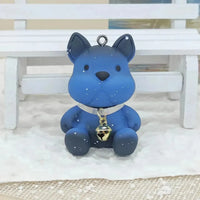 Porte-clés en acrylique dégradé de chiot étoilé 