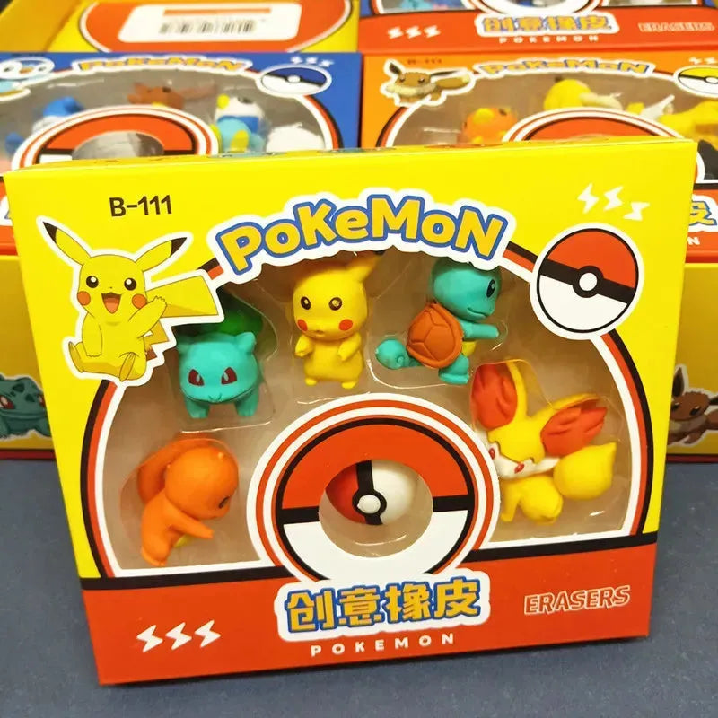 Pokémon Shaped 3D Eraser Set