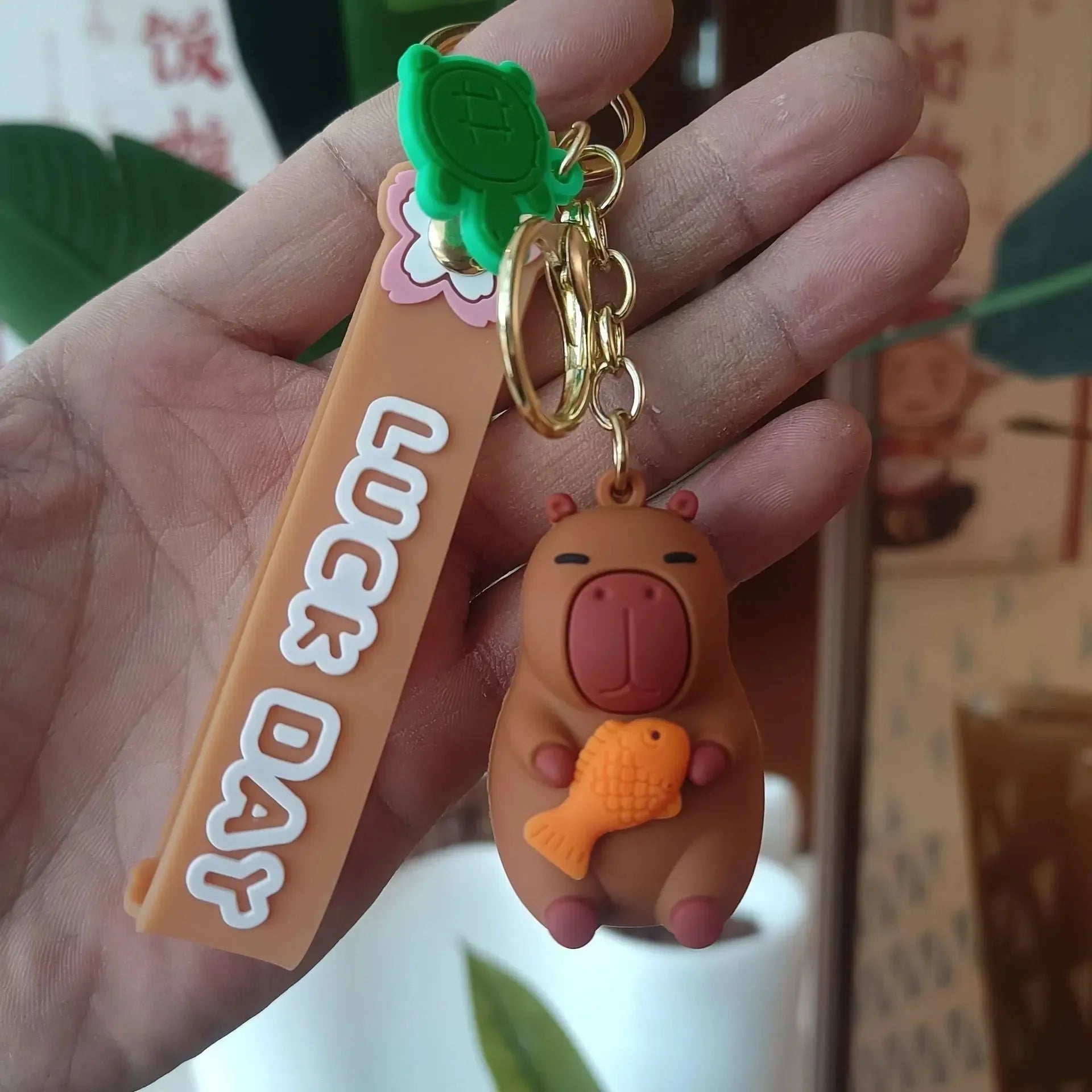 Lucky Loop Capybara 3D Keychain