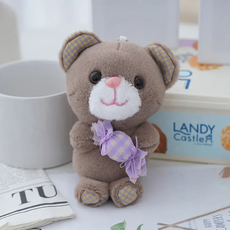 Candy Cuddle Bear Plush Keychain