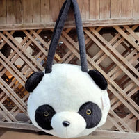 Panda Face Plush Crossbody Bag