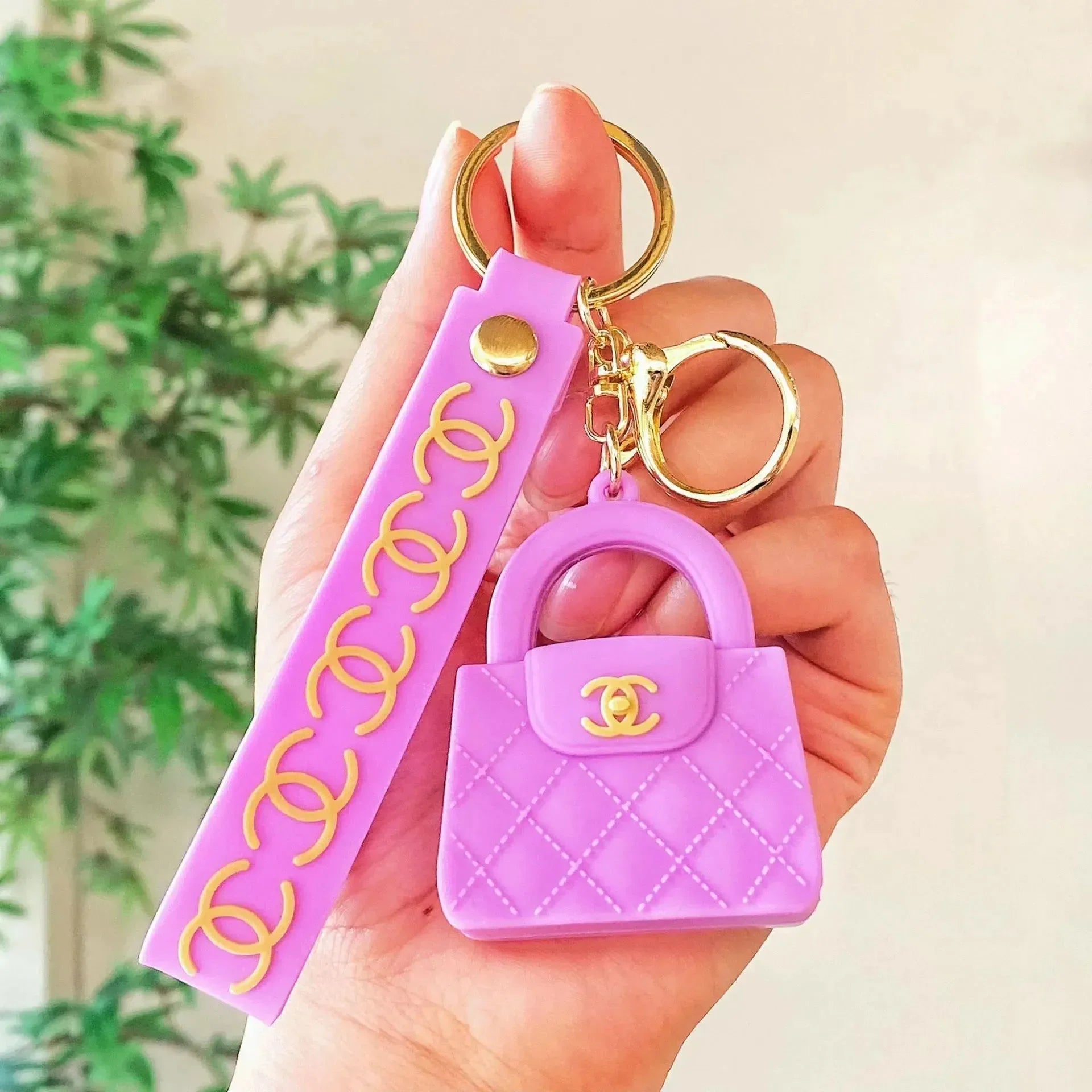 Luxury CC Bag Shaped Keychain