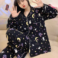 Kawaii Luna Cat Pajamas Suits PN5678 - Bear Hugs