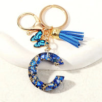 Sparkle & Shine Letter Charm Keychain