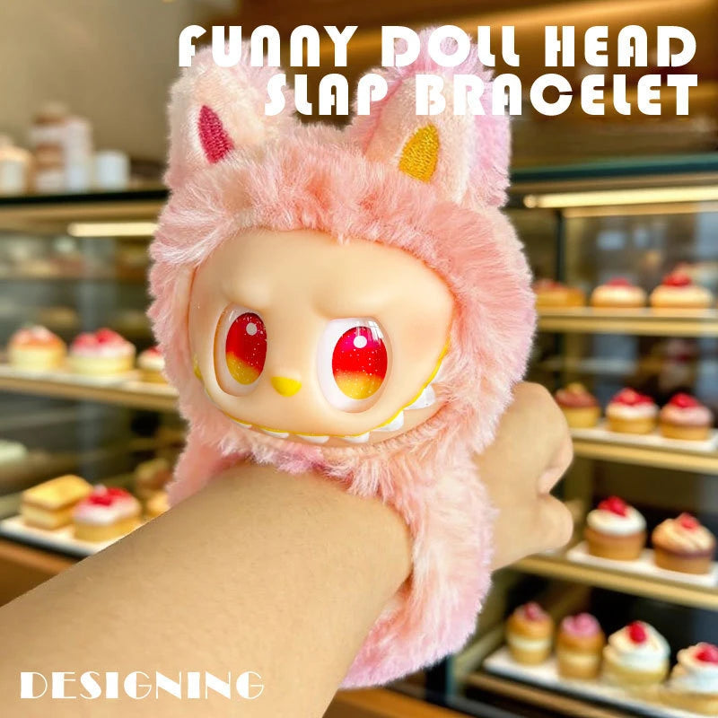 Labubu V3 Plush Slap-on Bracelet