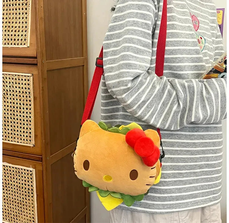 Hello Kitty Hamburger Plush Bag