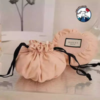 Floral Luxury Drawstring Makeup Pouch