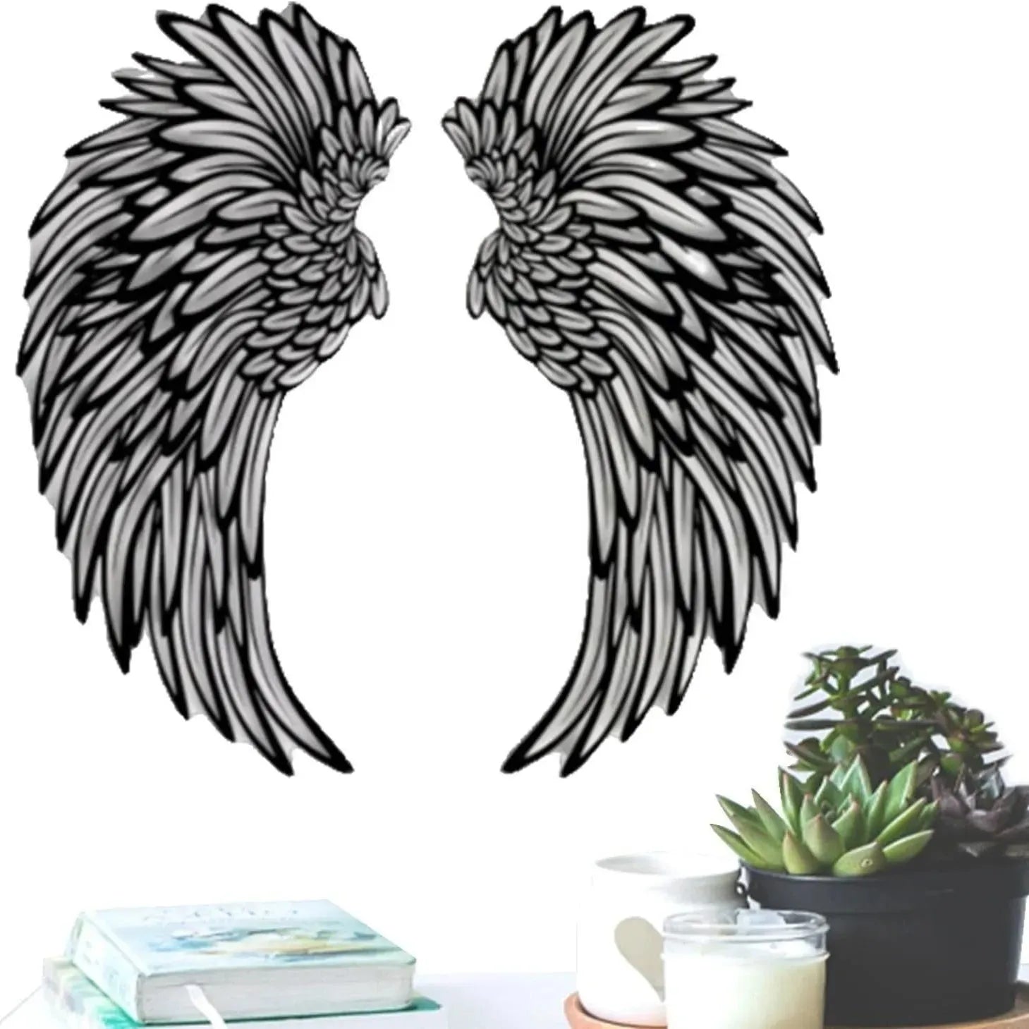 Light Up Angel Wings Wall Art