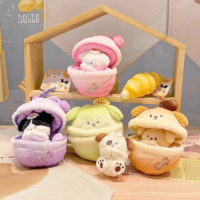 Pup-in-a-Pod Plush Keychain