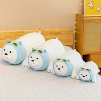 WBB Ski-Ready Snow Bear Plush Pillow