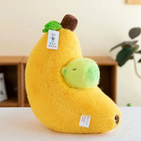 Banana Hiding Capybara Plush