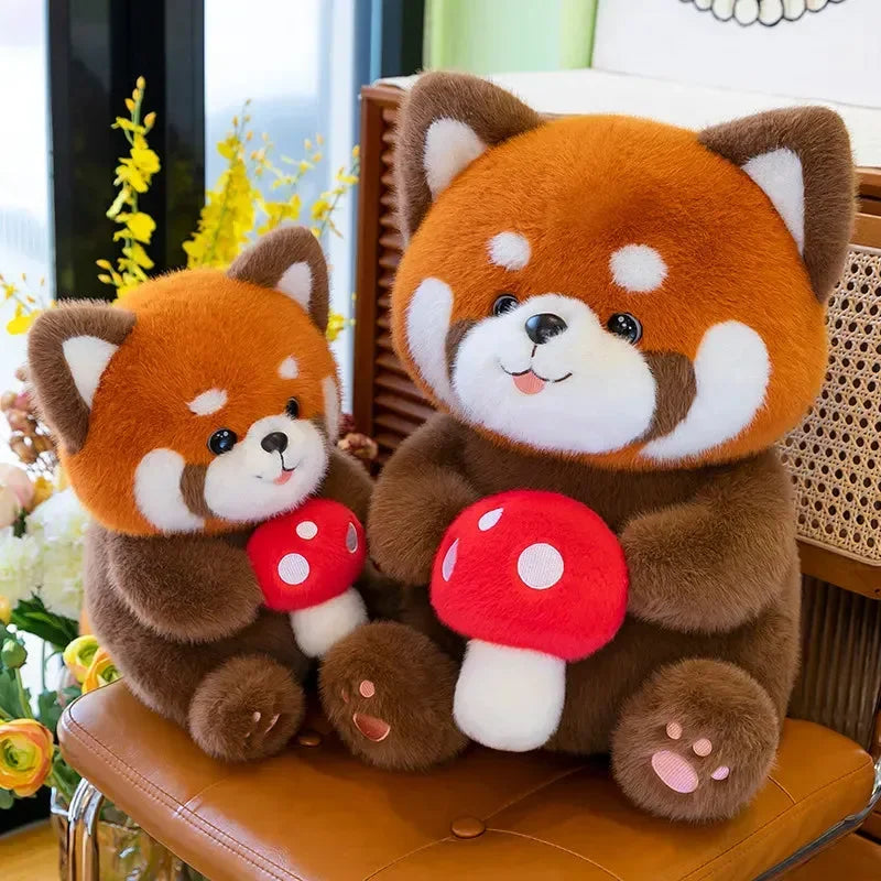 Mushroom Muncher Red Panda Plush