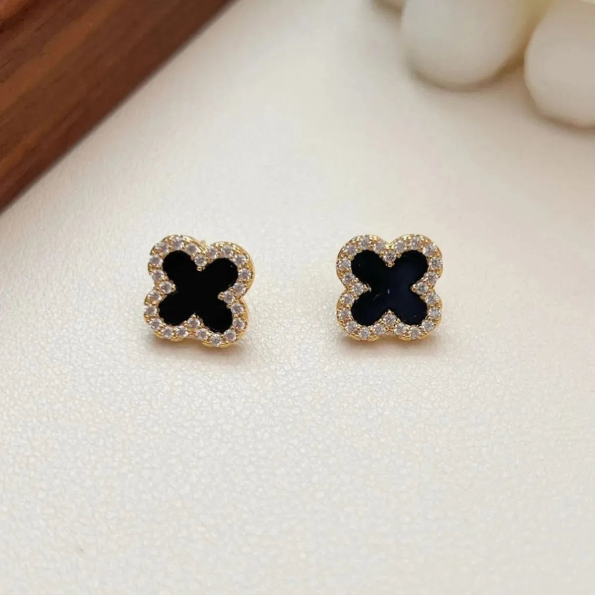 Monogram Designer Clover Earrings