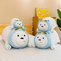 WBB Ski-Ready Snow Bear Plush Pillow