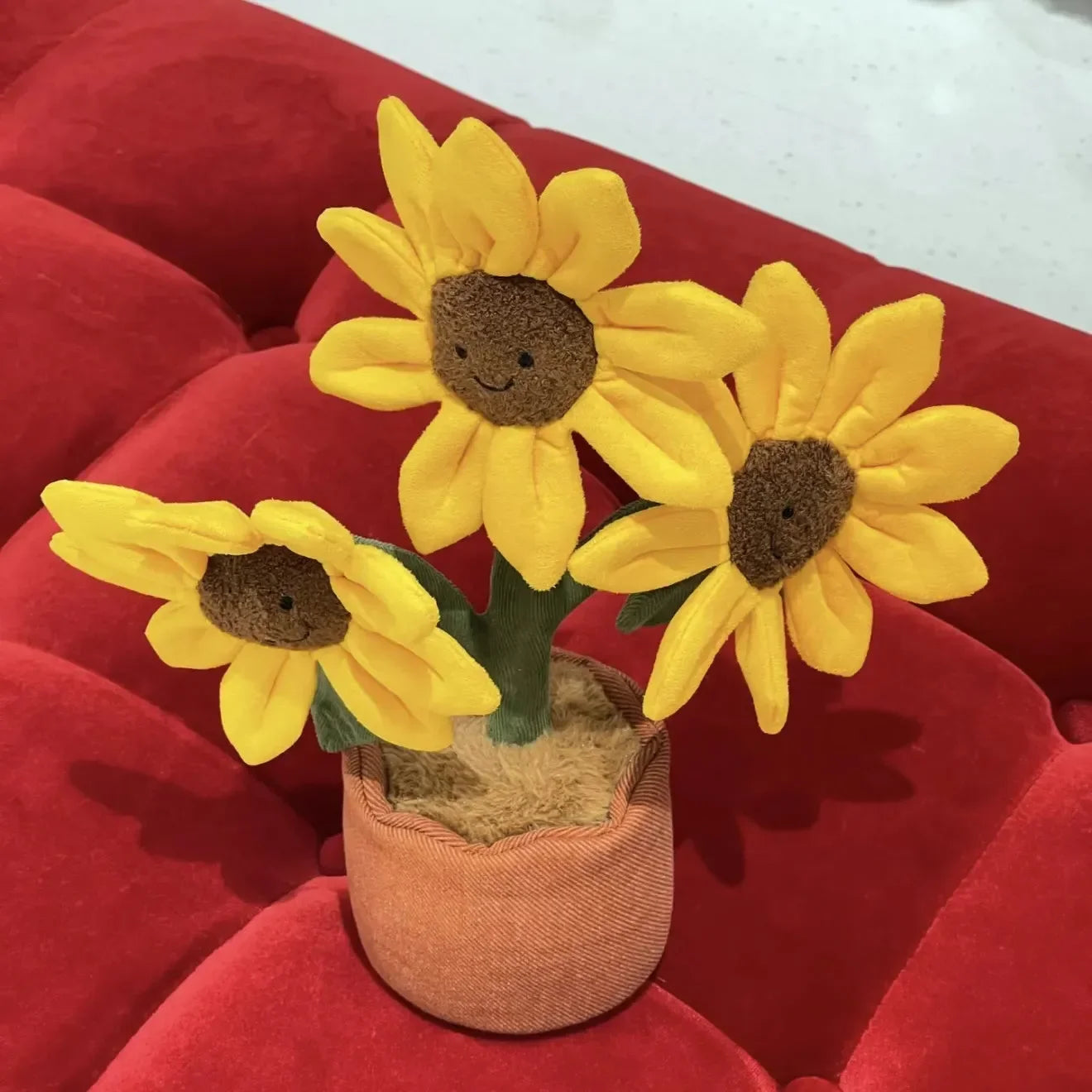 Peluche fleur en pot JC Sunshine 