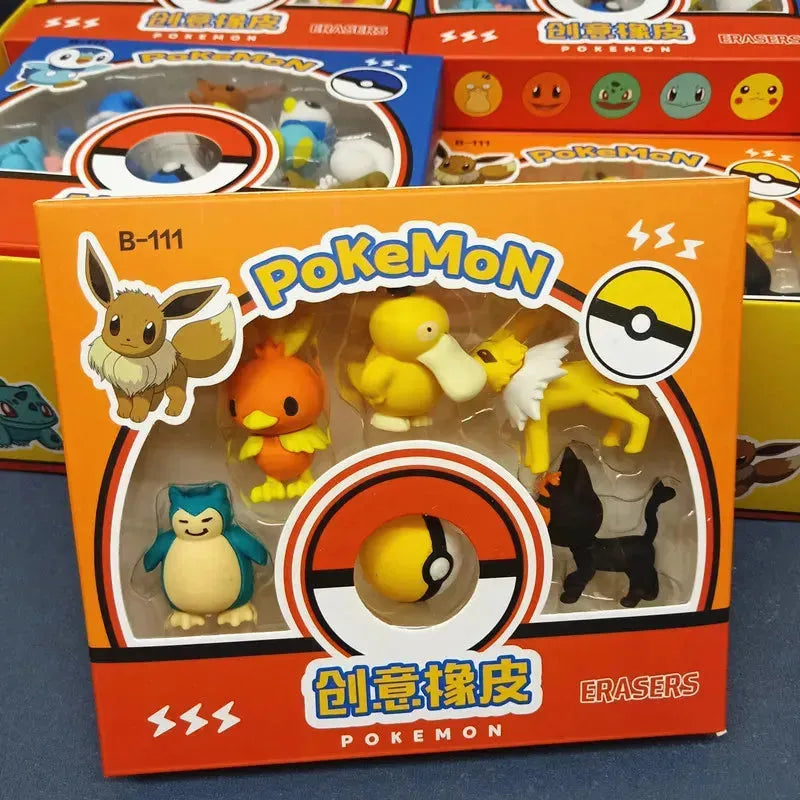 Pokémon Shaped 3D Eraser Set