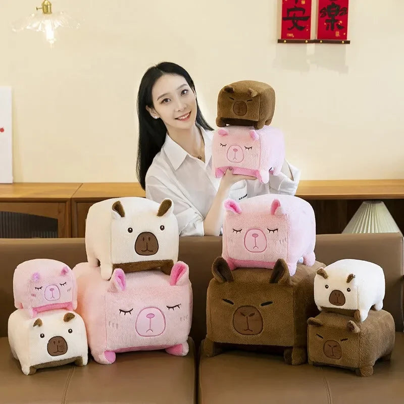 Capybara Cubist Cuddles Plush Stool
