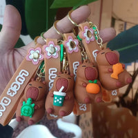 Lucky Loop Capybara 3D Keychain