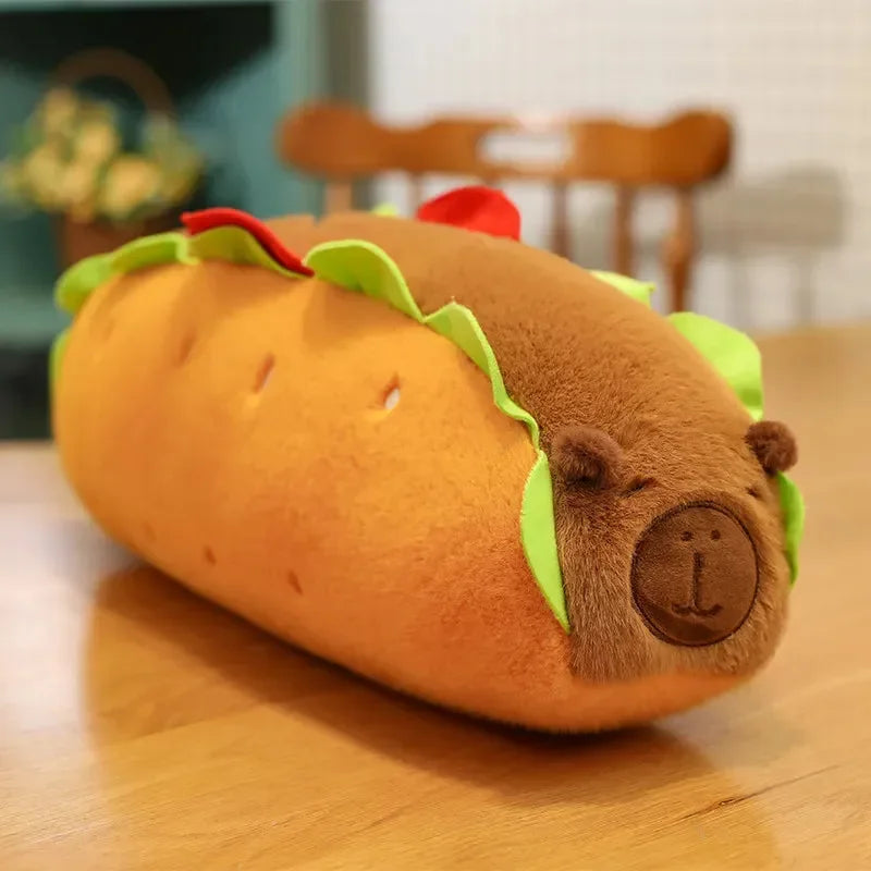 Capy Hot Dog Plush Pillow
