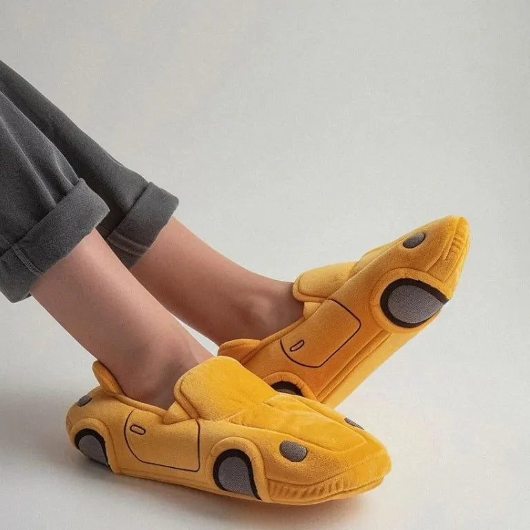 Luxury Car Plush Slippers