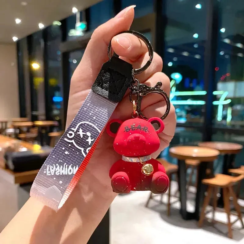 Gradient Starry Sky Bear Acrylic Keychain