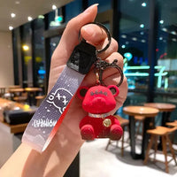 Gradient Starry Sky Bear Acrylic Keychain