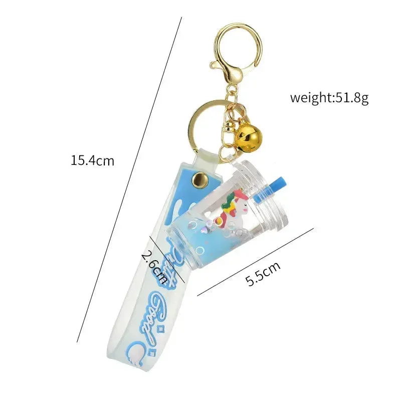 Unicorn Wish Jar Glitter Keychain